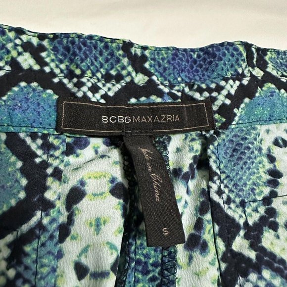 Women’s BCBGMaxazria Dress Pants Blue Snake Print Size S Small needs sew - Picture 4 of 10